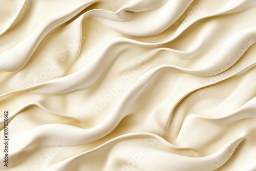 Cream-colored fabric waves seamless pattern texture 