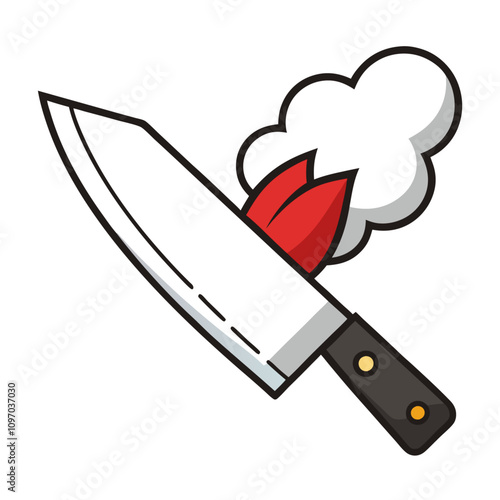 Chefs knife clipart cartoon Illustration drawing photo