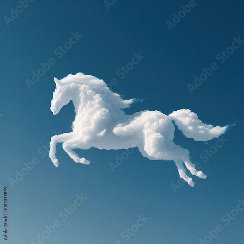 Wallpaper Mural cloud in the shape of a graceful horse Torontodigital.ca