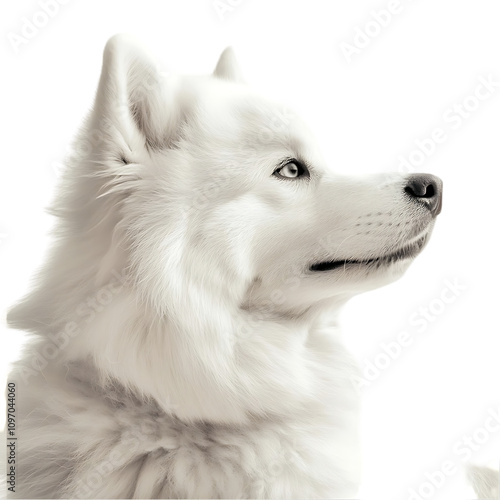 portrait of a white dog