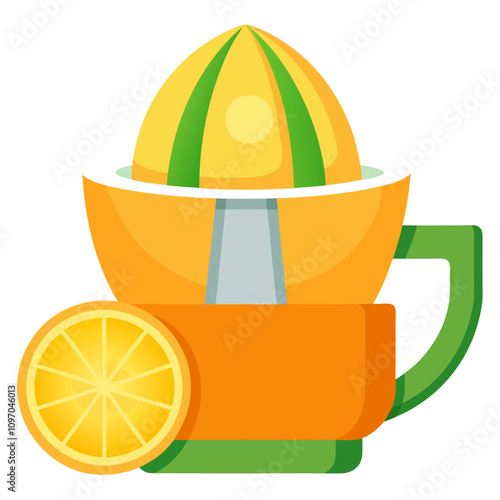 citrus juicer clipart cartoon Illustration drawing
