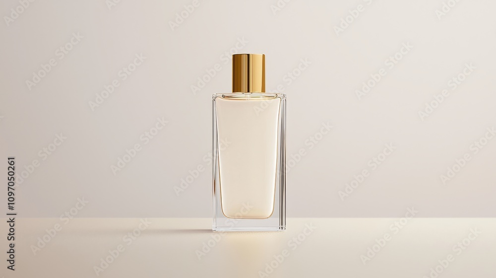Elegant and Minimalist Perfume Bottle on Neutral Background for Beauty and Fragrance Product Photography Elegant and Minimalist Perfume Bottle on Neutral Background for Beauty and Fragrance Product Photography