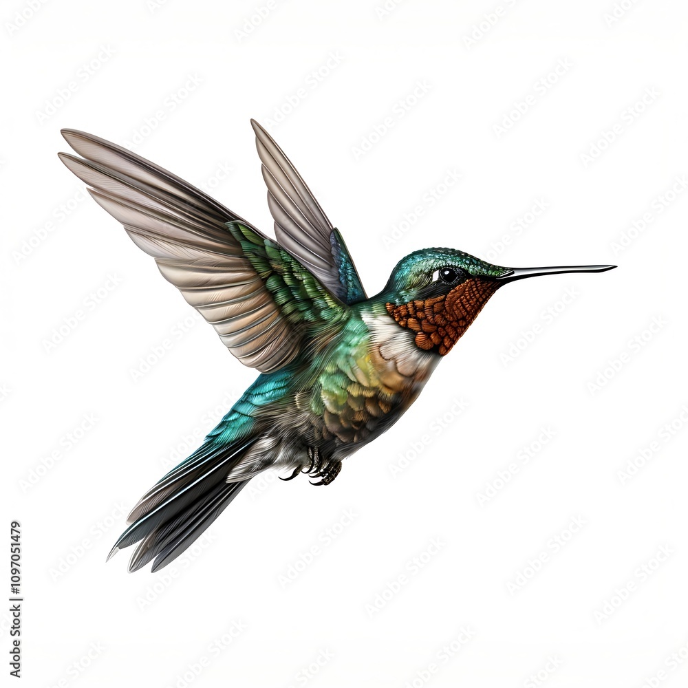 Hummingbird Isolated on a Plain Background
Hummingbird Isolated on a Plain Background