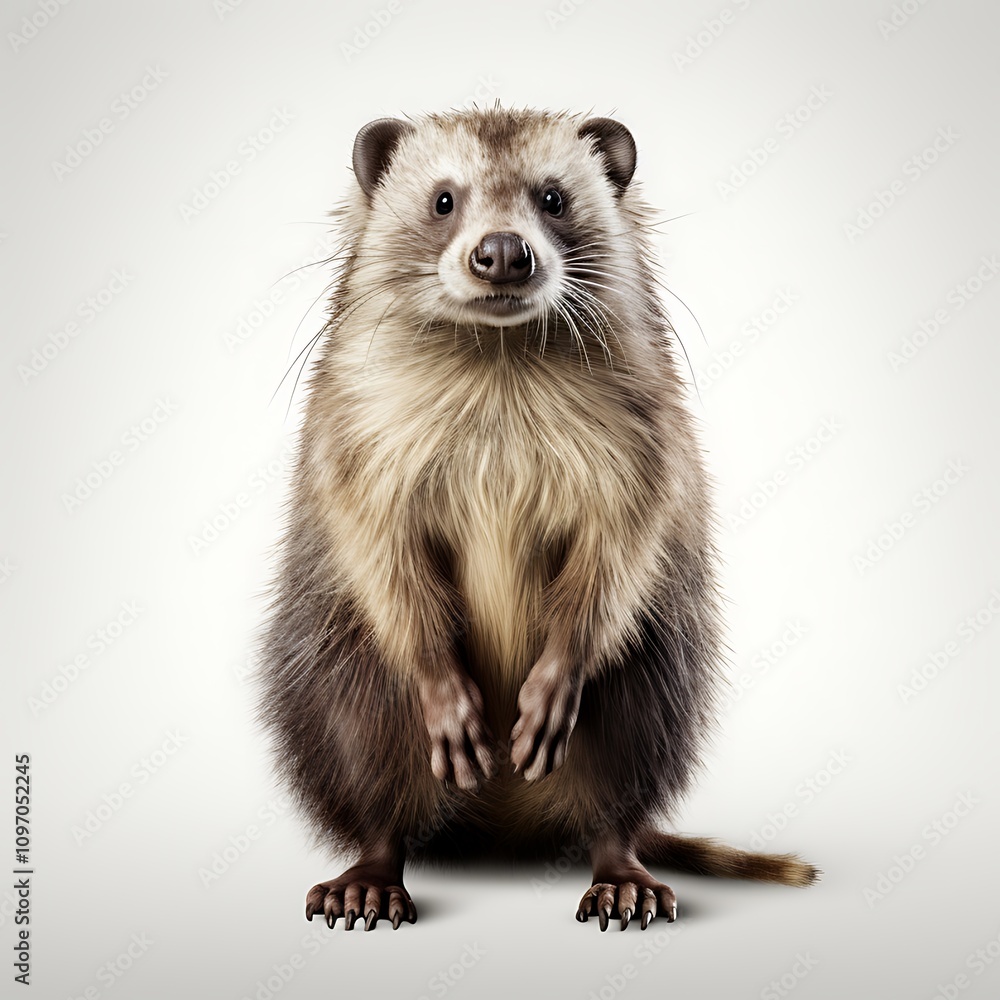 Fototapeta premium Mammal Isolated on a Plain Background 