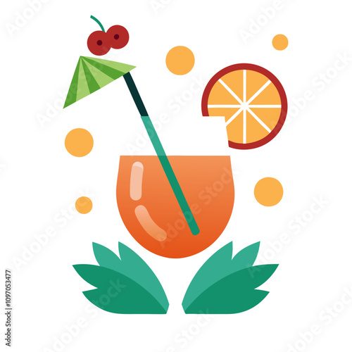 cocktail decoration clipart cartoon Illustration drawing