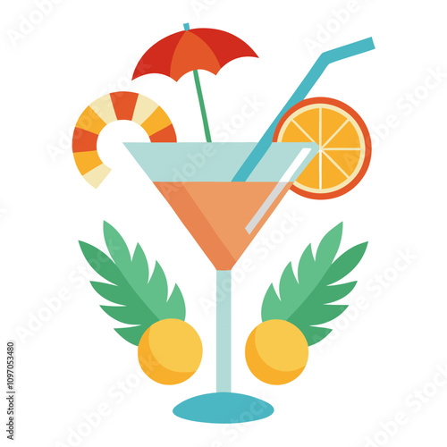 cocktail decoration clipart cartoon Illustration drawing