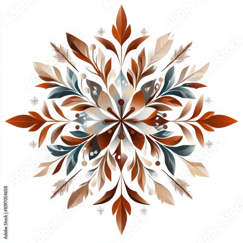 Intricate Boho Snowflake Mandala Design