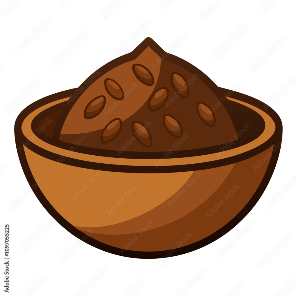 Fototapeta premium cocoa powder clipart cartoon Illustration drawing