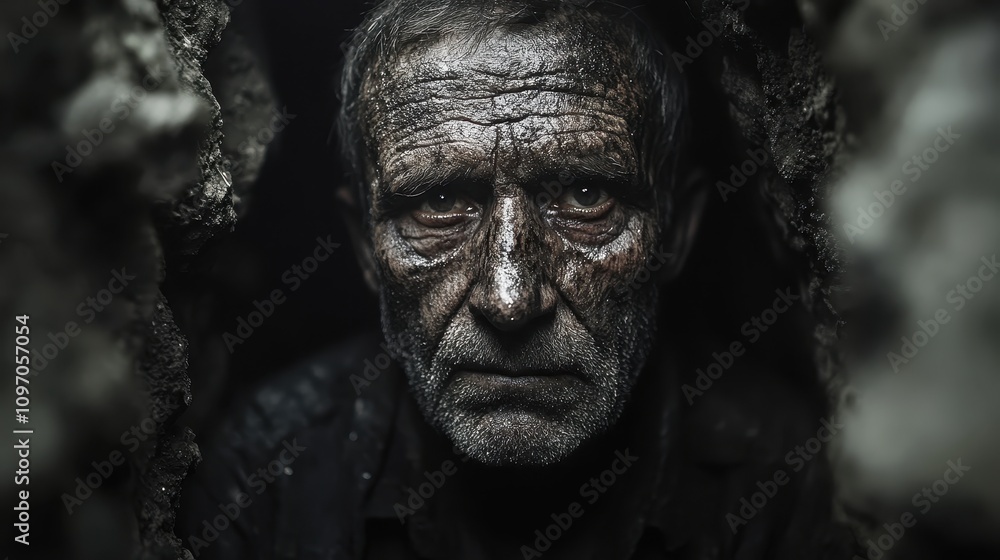 Surviving the shadows portrait of resilience urban ruins photography gritty environment close-up humanity Surviving the shadows portrait of resilience urban ruins photography gritty environment close-up humanity