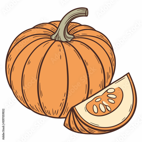 pumpkin on a white background