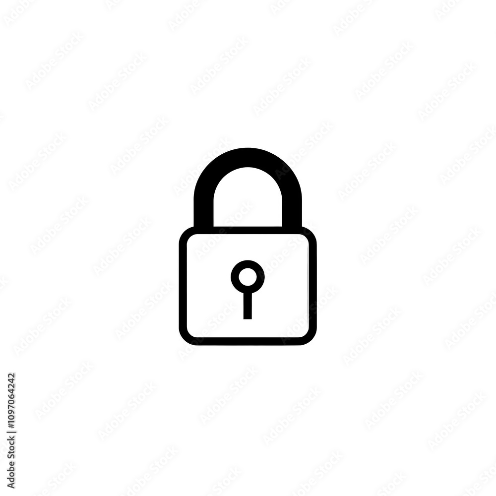 Lock Icon Minimal, Simple Logo Lock Lock Icon Minimal, Simple Logo Lock