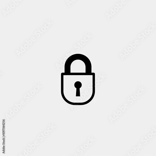 Lock Icon Minimal, Simple Logo Lock