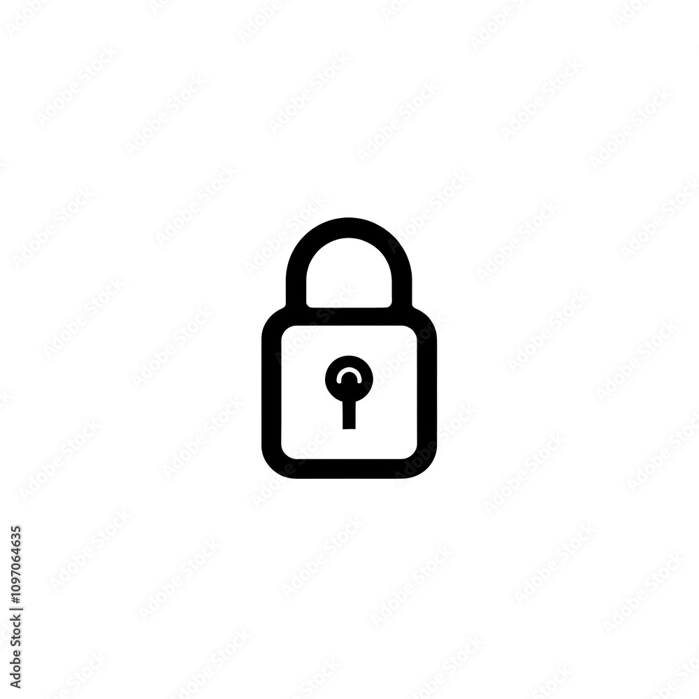 Lock Icon Minimal, Simple Logo Lock Lock Icon Minimal, Simple Logo Lock
