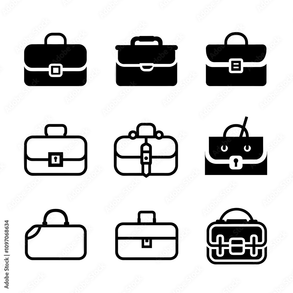 Briefcase Icon, Minimal Simple Logo Briefcase Icon, Minimal Simple Logo