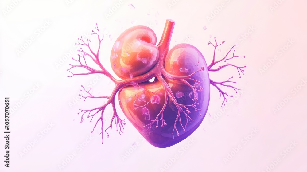 A stylized illustration of a heart with branching structures, symbolizing life and vitality. A stylized illustration of a heart with branching structures, symbolizing life and vitality.