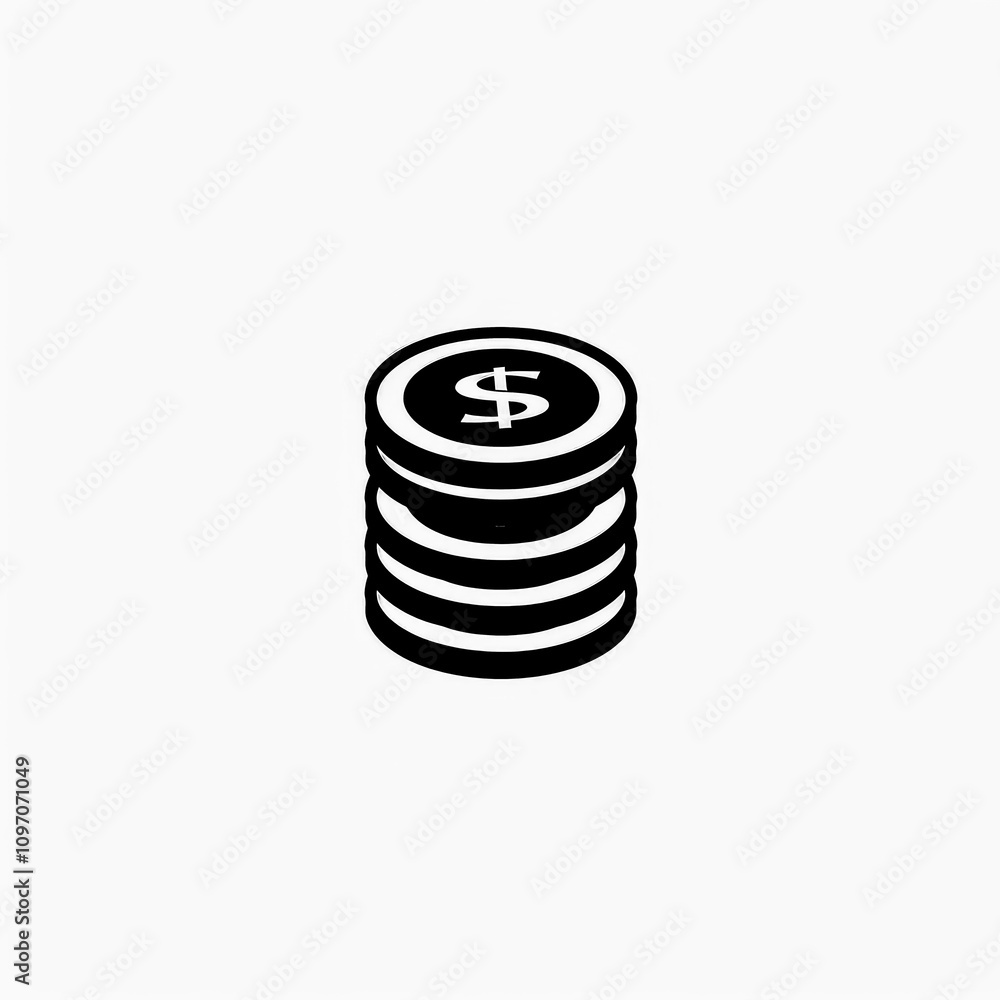 Coin Icon, Minimal Simple Logo Coin Icon, Minimal Simple Logo