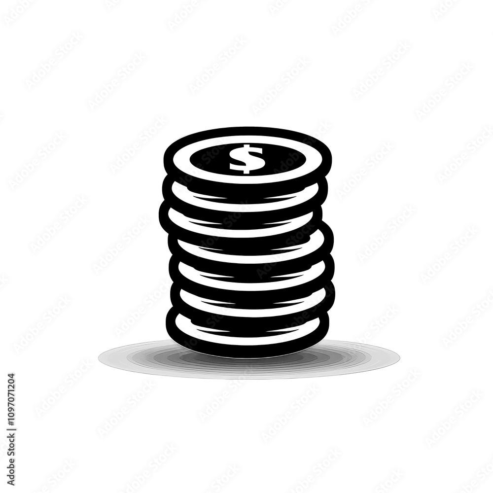 Coin Icon, Minimal Simple Logo Coin Icon, Minimal Simple Logo