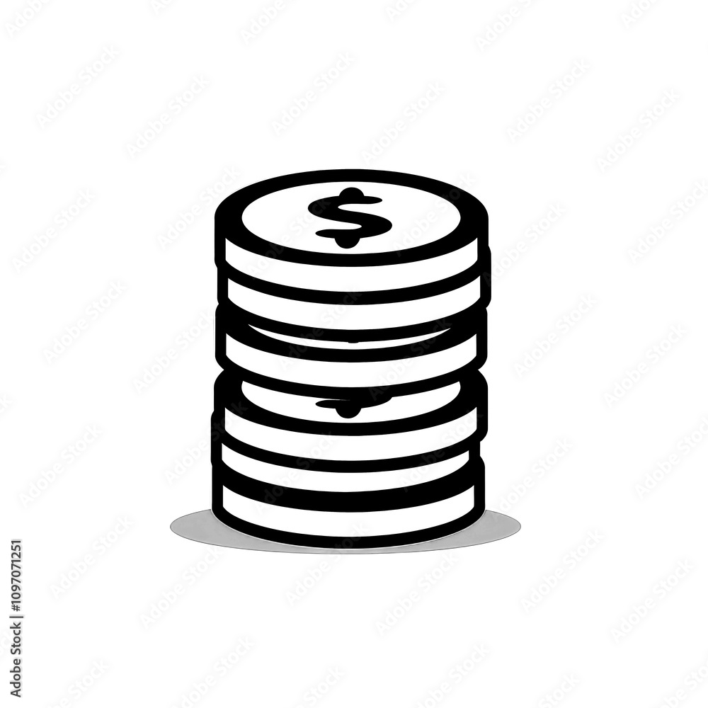 Coin Icon, Minimal Simple Logo Coin Icon, Minimal Simple Logo