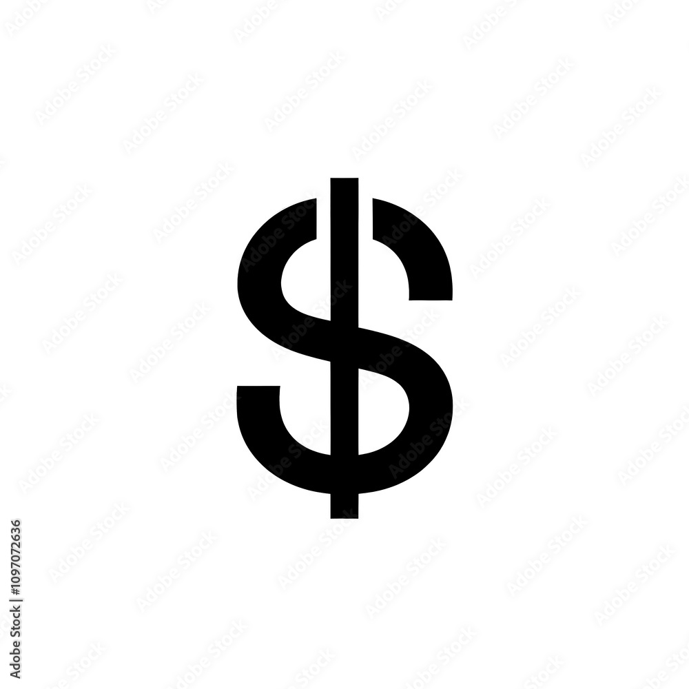 Obraz premium Money Icon, Minimal Simple Logo