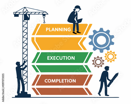 Business people and figurines show a concept of teamwork and success in the office