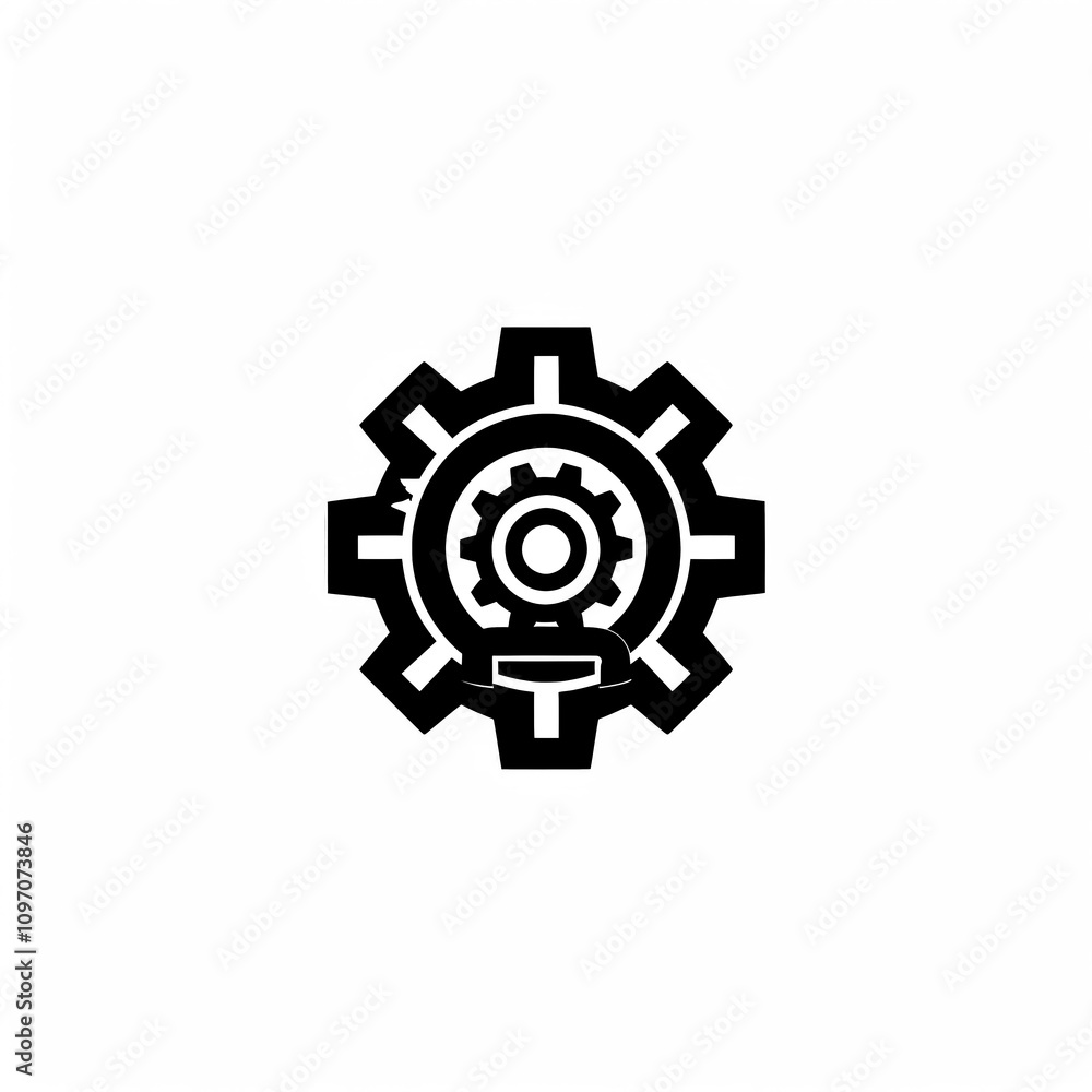 Gear Icon, Minimal Simple Logo Gear Icon, Minimal Simple Logo