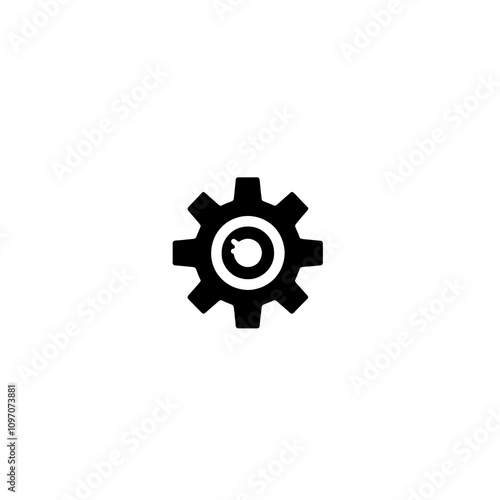 Gear Icon, Minimal Simple Logo