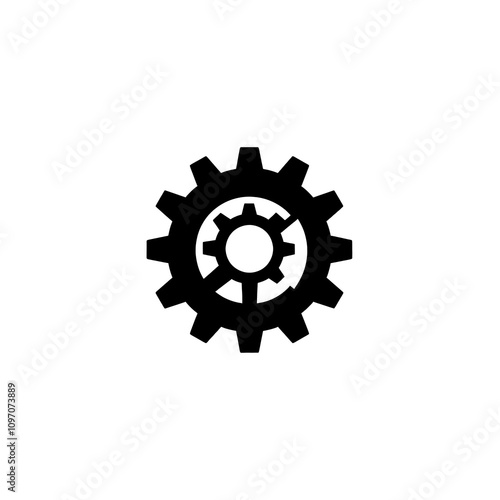 Gear Icon, Minimal Simple Logo