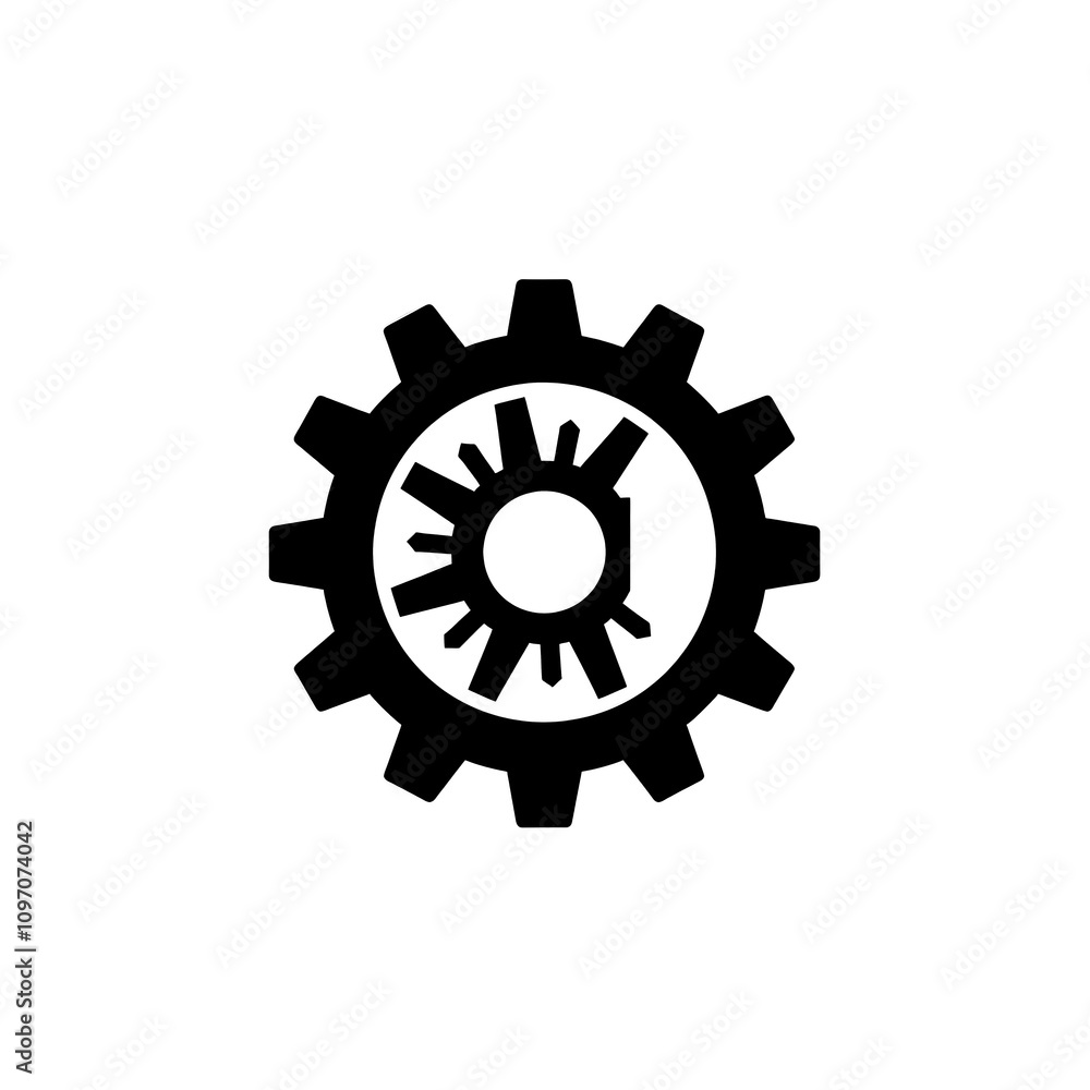 Gear Icon, Minimal Simple Logo Gear Icon, Minimal Simple Logo