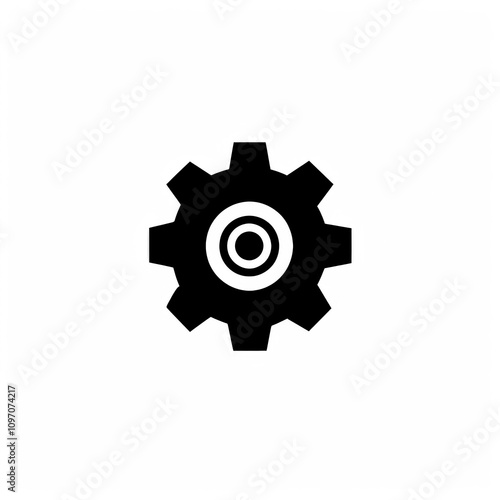 Gear Icon, Minimal Simple Logo