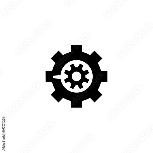 Gear Icon, Minimal Simple Logo