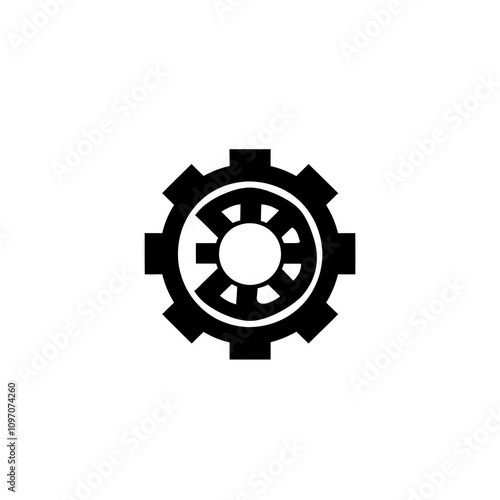 Gear Icon, Minimal Simple Logo