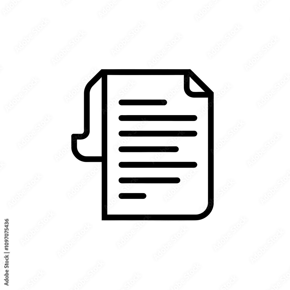 Document Icon, Minimal Simple Logo Document Icon, Minimal Simple Logo