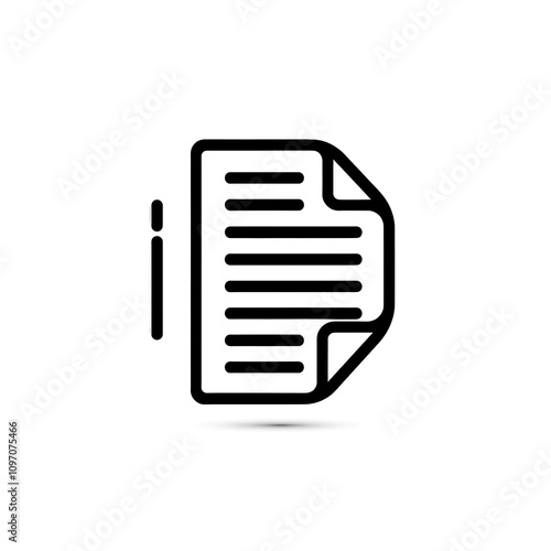 Document Icon, Minimal Simple Logo