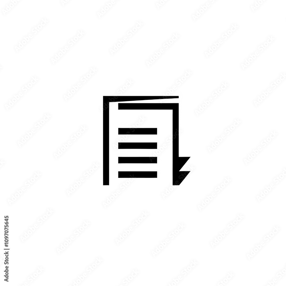 Document Icon, Minimal Simple Logo Document Icon, Minimal Simple Logo