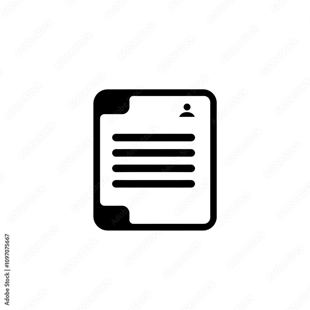 Document Icon, Minimal Simple Logo Document Icon, Minimal Simple Logo