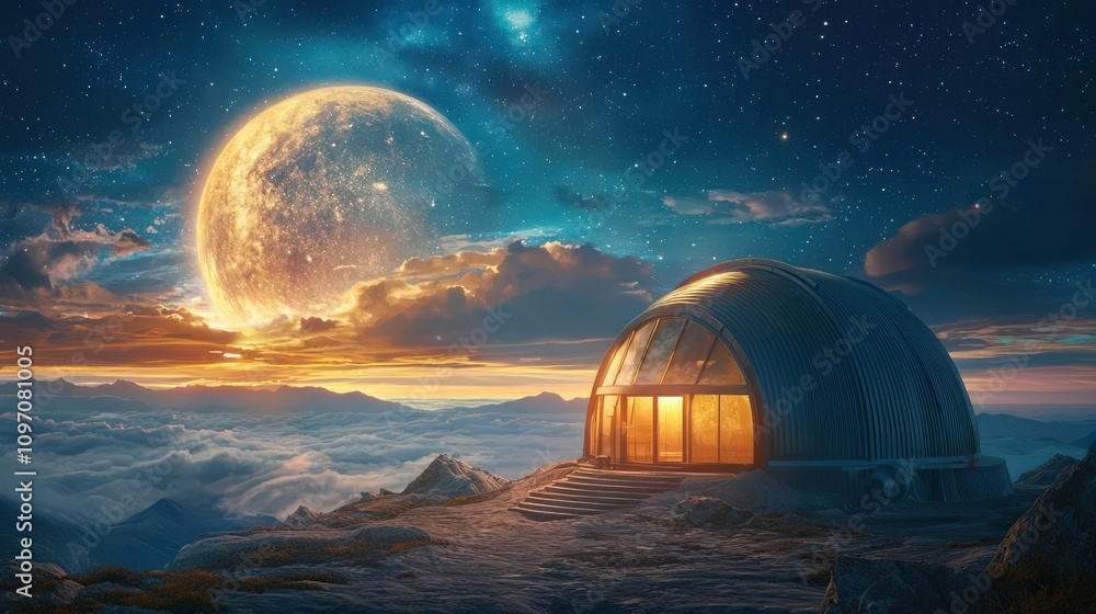 Detail Realistic Peaceful stargazing night Detail Realistic Peaceful stargazing night