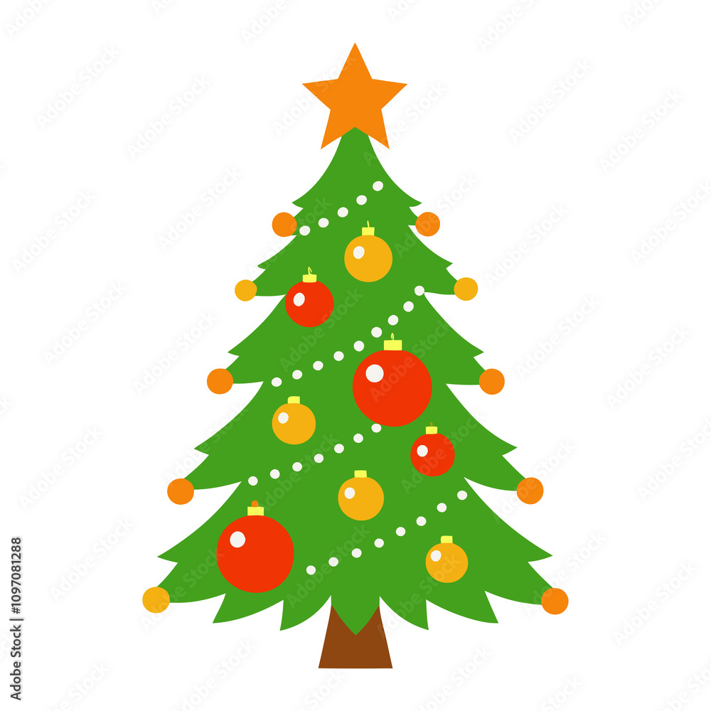 Christmas tree vector art illustration Christmas tree vector art illustration