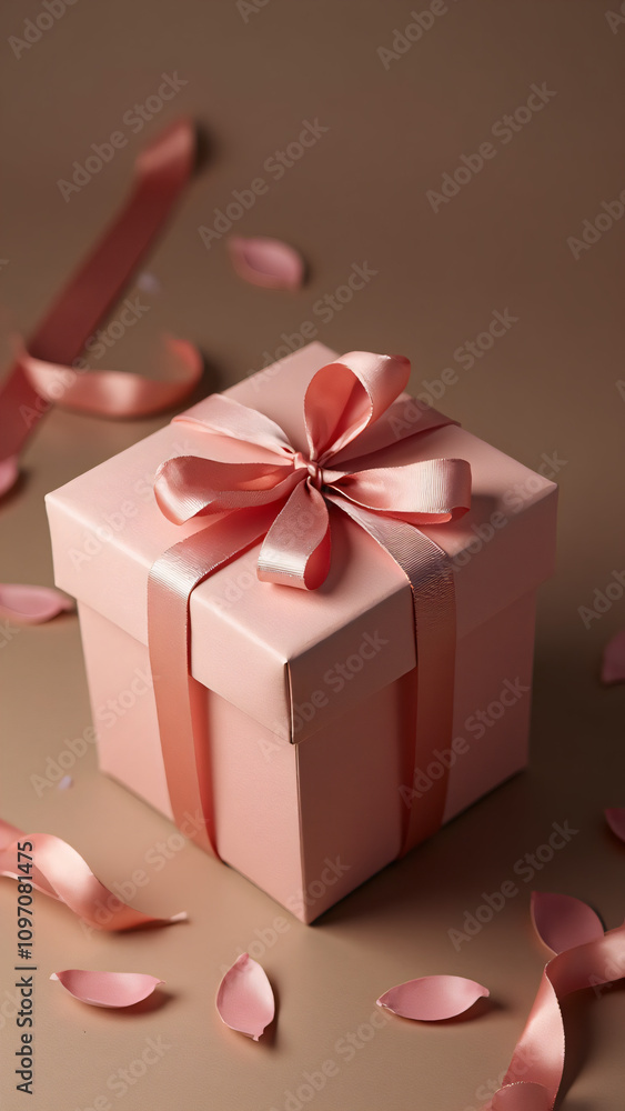 Obraz premium Premium wrapped gift box with dazzling light effects