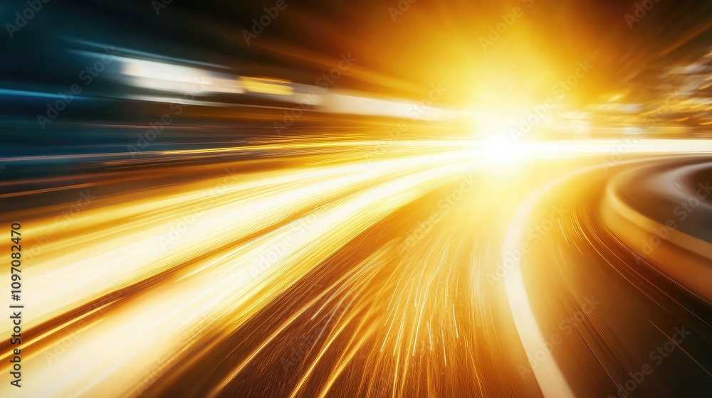 Obraz premium Dynamic Light Trails Creating Energy and Motion Effect