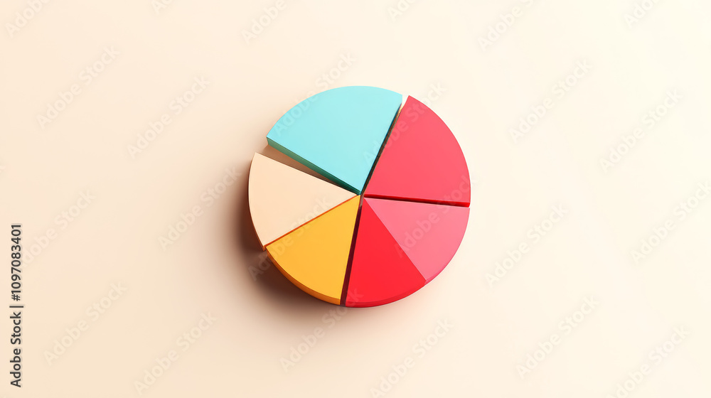 A simple pie chart graphic, perfect for showing data in business or finance. It's a modern, geometric design. A simple pie chart graphic, perfect for showing data in business or finance. It's a modern, geometric design.