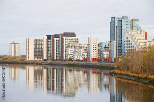 Modern high rise flats at Glasgow Harbour photo