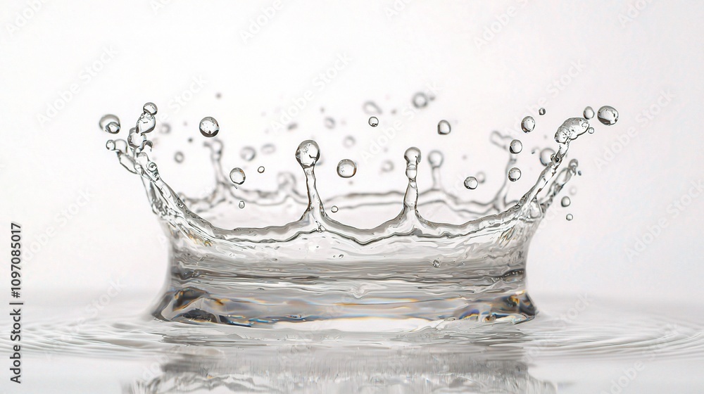 Clear Water Splash on Isolated Background for Stock Photography Clear Water Splash on Isolated Background for Stock Photography