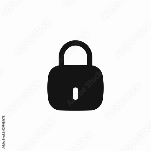 lock pad protection icon sign vector