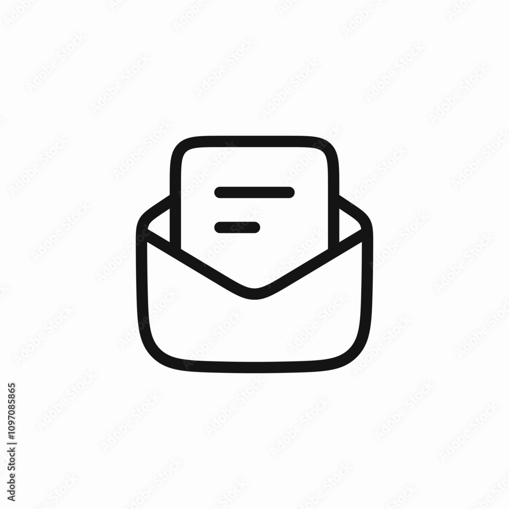 open mail read icon sign vector open mail read icon sign vector
