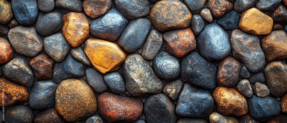 Colorful River Rocks Texture Background Colorful River Rocks Texture Background