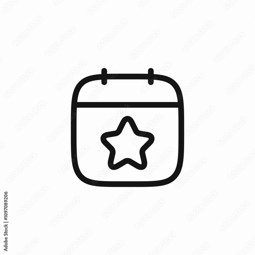 calendar event day star icon sign vector calendar event day star icon sign vector