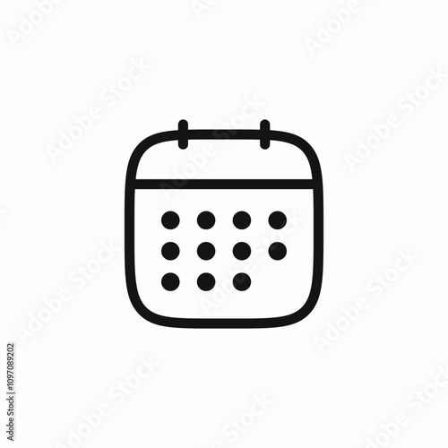 calendar date schedule icon sign vector