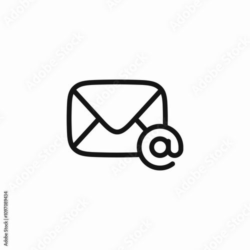 email domain mail icon sign vector