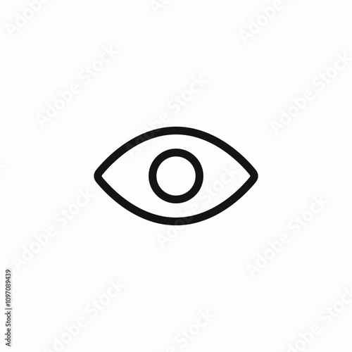 eye see file icon sign vector