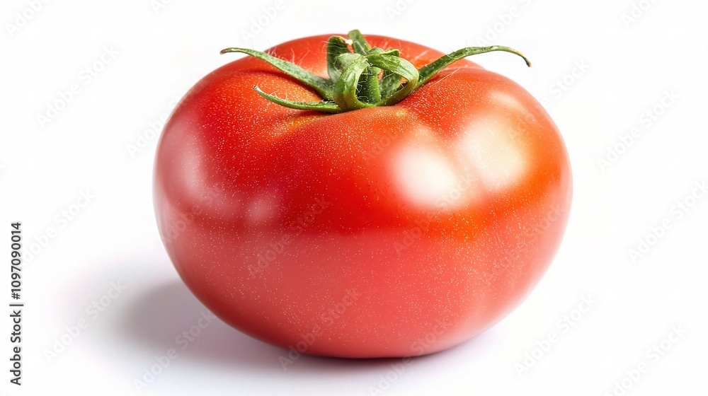 Fresh Ripe Tomato Isolated on White Background for Culinary Use Fresh Ripe Tomato Isolated on White Background for Culinary Use